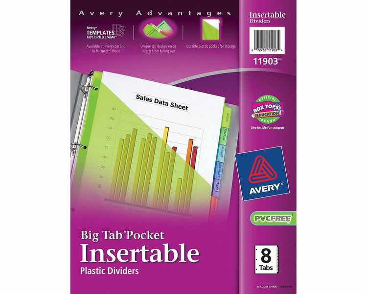 Avery Big Tab 8-Tab Set Multicolour 1pc(s) divider