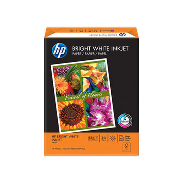 HP Bright White Inkjet Paper-500 sht/Letter/8.5 x 11 in printing paper