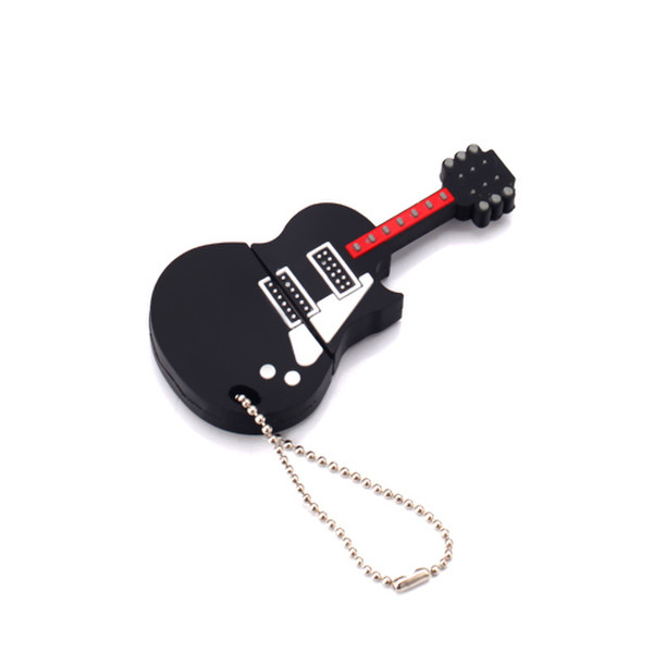 HDE Black Guitar 4GB 4GB Schwarz, Rot, Weiß USB-Stick