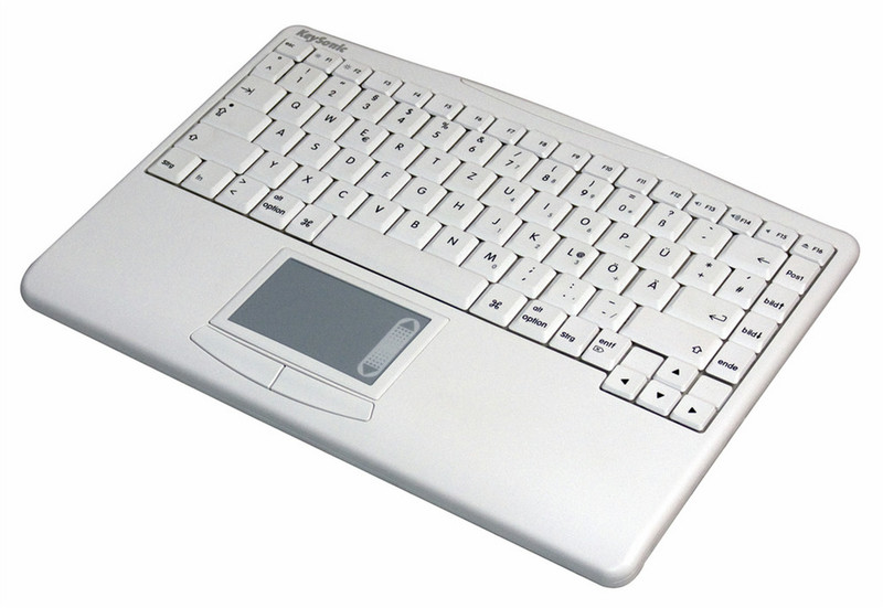 KeySonic ACK-540 MAC-RF RF Wireless QWERTZ Weiß Tastatur