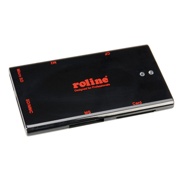 ROLINE 15.08.6247 USB 2.0 Черный устройство для чтения карт флэш-памяти