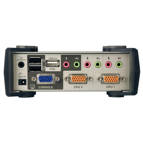 ROLINE KVM/Audio/USB 2.0 Switch, 1 User - 2 PCs