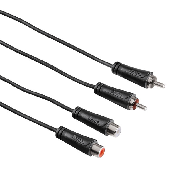 Hama 7122278 5m 2 x RCA 2 x RCA Schwarz Audio-Kabel