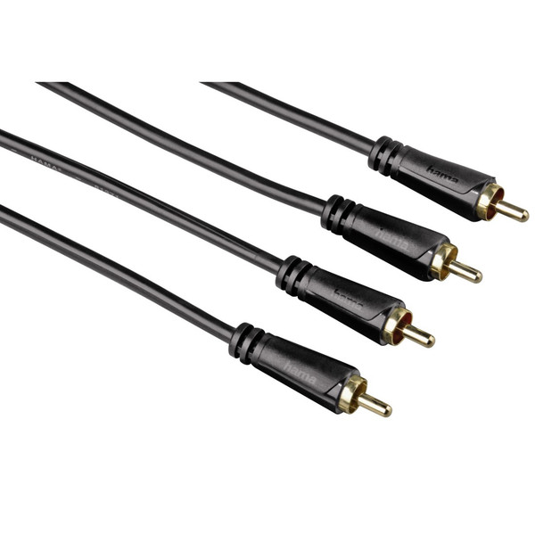 Hama 7122282 1.5m 2 x RCA 2 x RCA Black audio cable