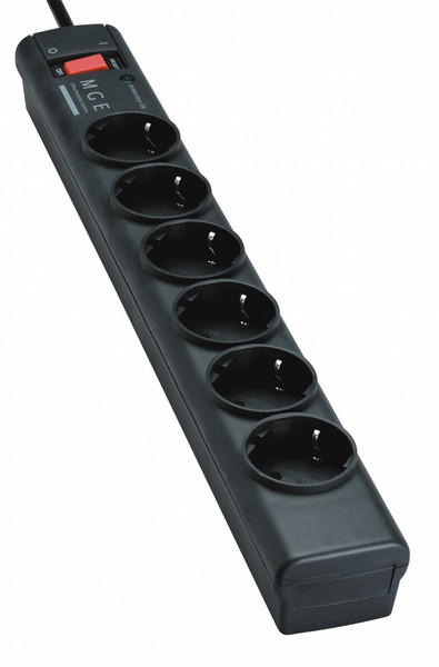 Eaton Protection Strip 6 FR (DIN) 6AC outlet(s) Black surge protector