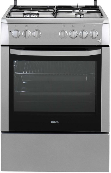 Beko CSS63110DS Freestanding Combi hob A Silver cooker