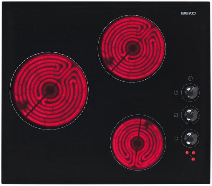 Beko HIC63100 Eingebaut Ceramic hob Schwarz Kochfeld