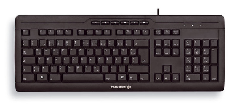 Cherry STREAM XT USB + PS/2 QWERTZ Swiss Черный клавиатура