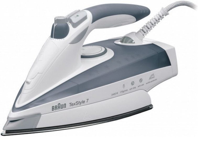 Braun TS775TP Steam iron Stainless Steel soleplate 2400W Grey iron