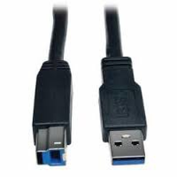 Tandberg Data 0.8m, USB3.0-A/USB3.0-B 0.8m USB A USB B Black