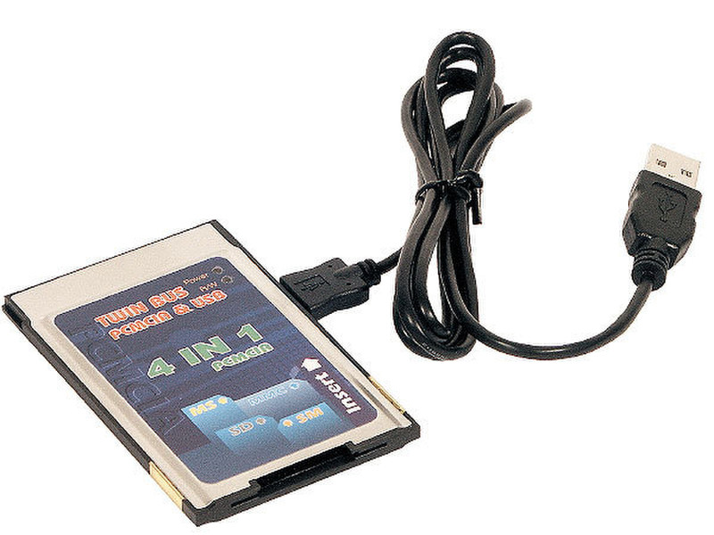 Connectland 3603001 PCMCIA Черный, Cеребряный устройство для чтения карт флэш-памяти