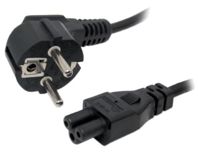 Omenex 491142 1.5m C6 coupler CEE7/4 Schuko Black power cable