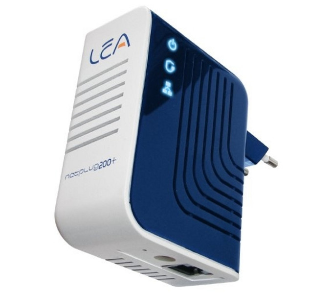 Omenex 491984 200Mbit/s Eingebauter Ethernet-Anschluss Blau, Weiß 1Stück(e) PowerLine Netzwerkadapter