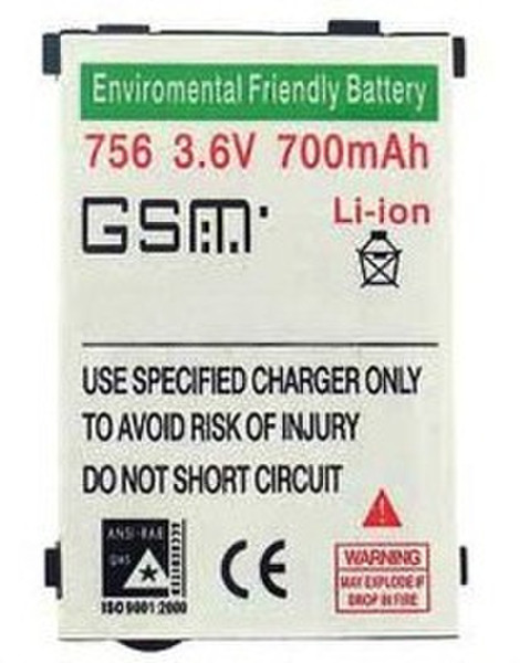 Nexxus 5051495014572 Lithium-Ion 700mAh 3.6V rechargeable battery