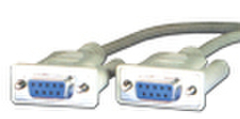 MCL Cable null modem seir DB 9F/F, 2m 2m Grau Druckerkabel