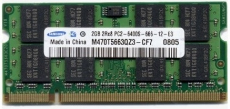 Samsung 2GB, DDR II SDRAM, 800MHz, soDIMM 2ГБ DDR2 800МГц модуль памяти