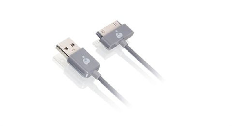 iogear GUD02 2m USB A Apple 30-p Grau USB Kabel