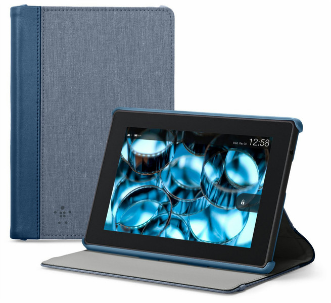 Belkin Chambray 7Zoll Cover case Blau E-Book-Reader-Schutzhülle