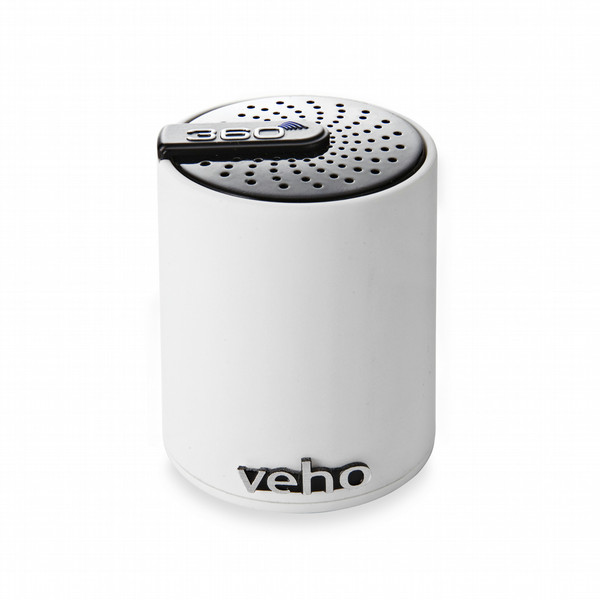 Veho VSS-007-360BT Mono 2.2W Röhre Weiß Tragbarer Lautsprecher