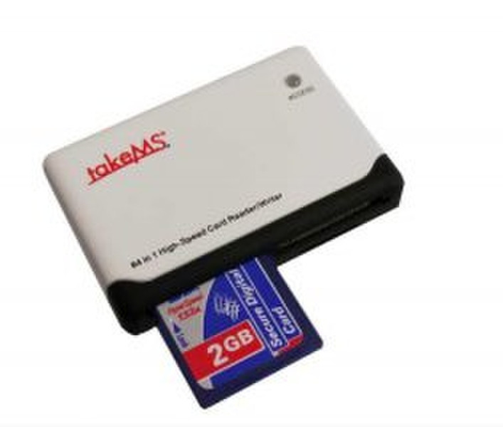 takeMS SDHC Mini USB 2.0 Черный, Белый устройство для чтения карт флэш-памяти