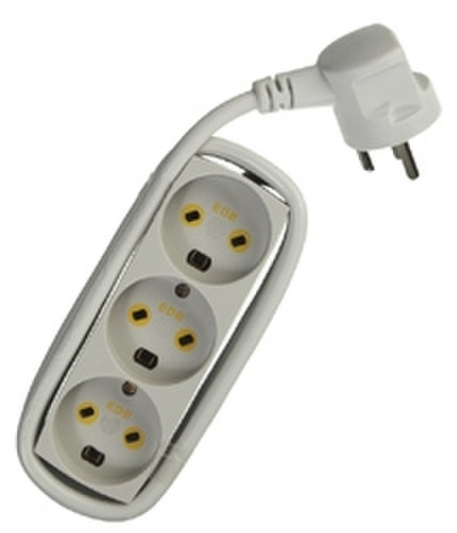 Mercodan 983150 3AC outlet(s) 5m White power extension