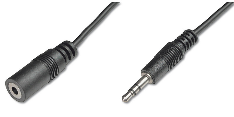 Digitus AK-510200-015-S 1.5m 3.5mm 3.5mm Black audio cable