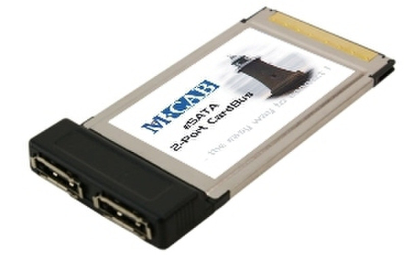 M-Cab PCMCIA eSATA 2-Port CardBus eSATA Schnittstellenkarte/Adapter