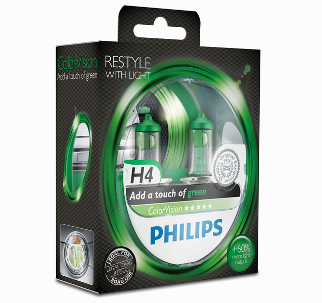 Philips ColorVision Green car headlight bulb 12342CVPGS2