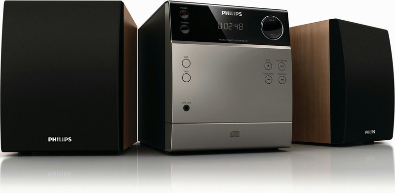 Philips MC127/91 Micro set 4Вт Черный, Коричневый домашний музыкальный центр