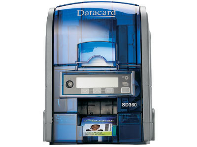 DataCard SD360 Dye-sublimation/Resin Thermal transfer Цвет 300 x 300dpi Синий, Серый принтер пластиковых карт