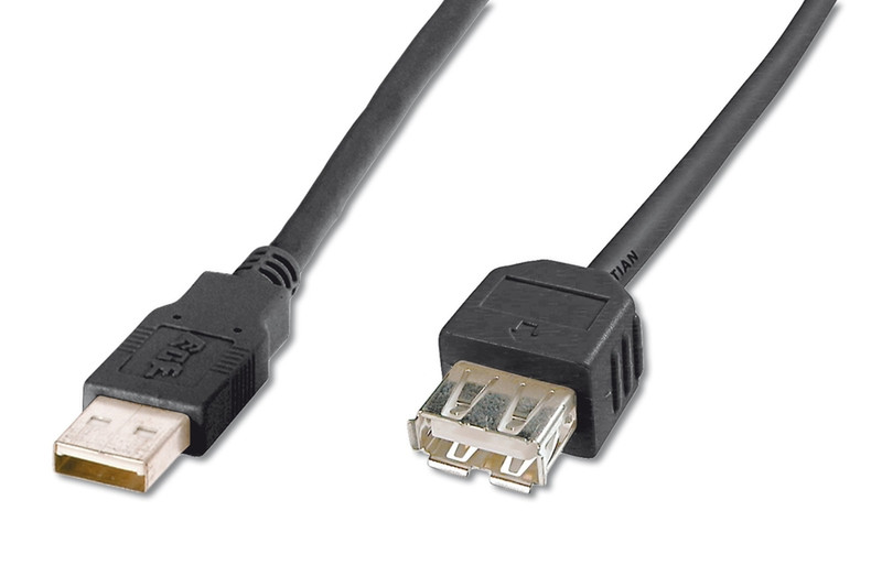 Digitus AK-300200-030-S 3m USB A USB A Black USB cable