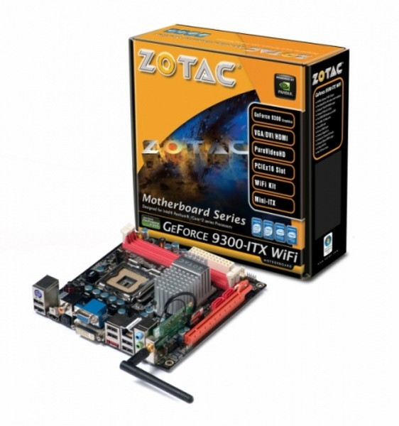 Zotac GeForce 9300-ITX WiFi Socket T (LGA 775) Mini ATX motherboard