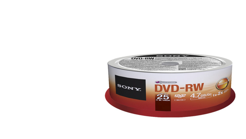 Sony 25DMW47SPM 4.7GB DVD-RW 25Stück(e) DVD-Rohling