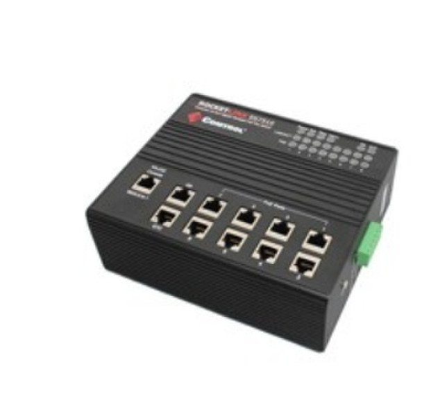Comtrol RocketLinx ES7510 Управляемый L2+ Fast Ethernet (10/100) Power over Ethernet (PoE) Черный