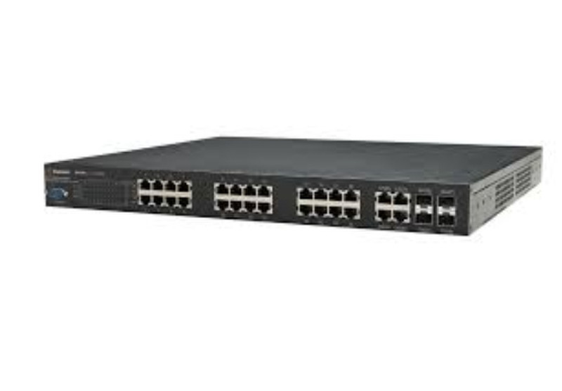 Comtrol RocketLinx ES7528 gemanaged L2+ Fast Ethernet (10/100) Energie Über Ethernet (PoE) Unterstützung 1U Schwarz