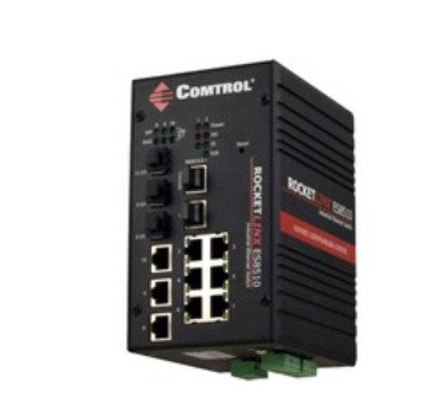Comtrol RocketLinx ES8510-XTE gemanaged L2 Fast Ethernet (10/100) Schwarz