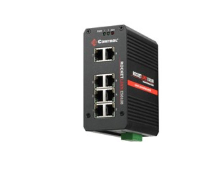 Comtrol RocketLinx ES8108-GigE Unmanaged Gigabit Ethernet (10/100/1000) Black