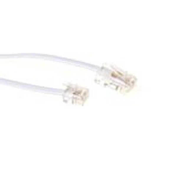 Advanced Cable Technology RJ11 - RJ45 cable, White 1.0m 1m Weiß Telefonkabel