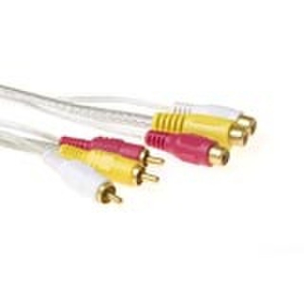 Intronics High quality AV extension cable 3x RCA male -3x RCA female composite video cable