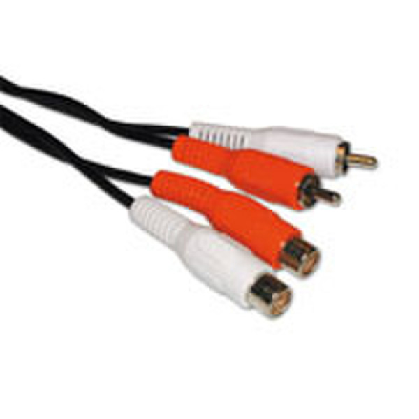 Intronics Stereo Audio cable 2x Cinch Male- 2x Cinch Female 1.2m 1.2м Черный аудио кабель