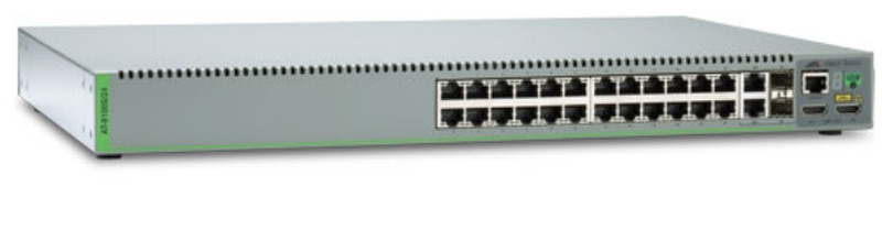 Allied Telesis AT-8100S/24 Управляемый L3 Gigabit Ethernet (10/100/1000) Зеленый, Серый