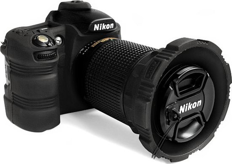 Camera Armor Cover for Nikon D80 Black lens hood