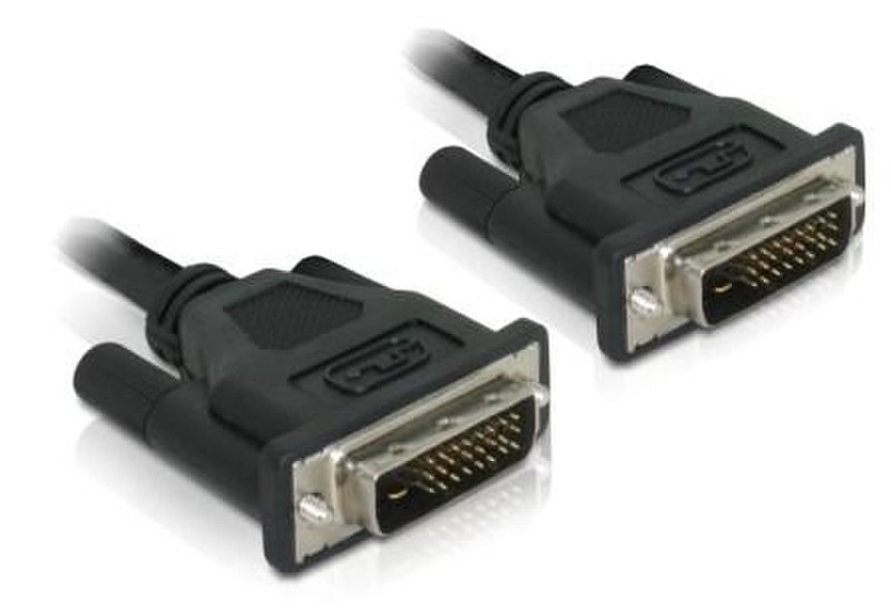 DeLOCK DVI 24+1 Cable 0.5m male/male 0.5м DVI-D DVI-D Черный DVI кабель
