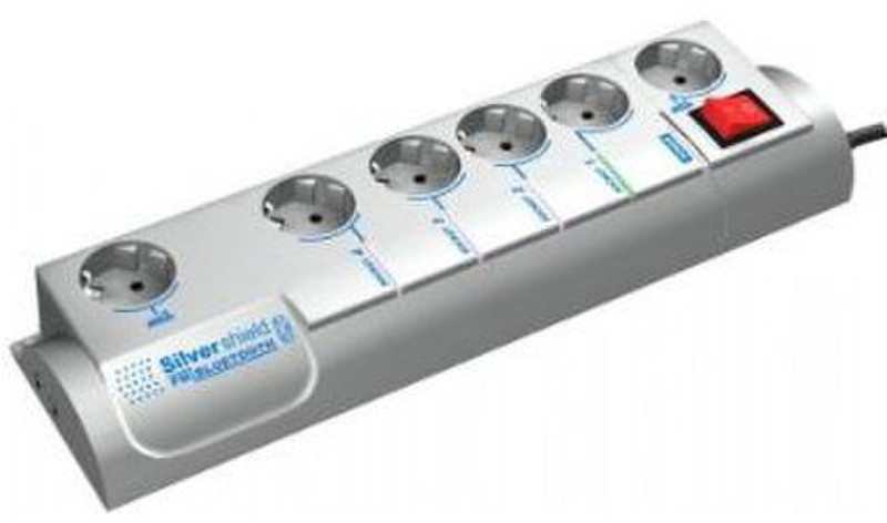 Gembird SIS-PM-BT 4AC outlet(s) 1.6m Silver surge protector