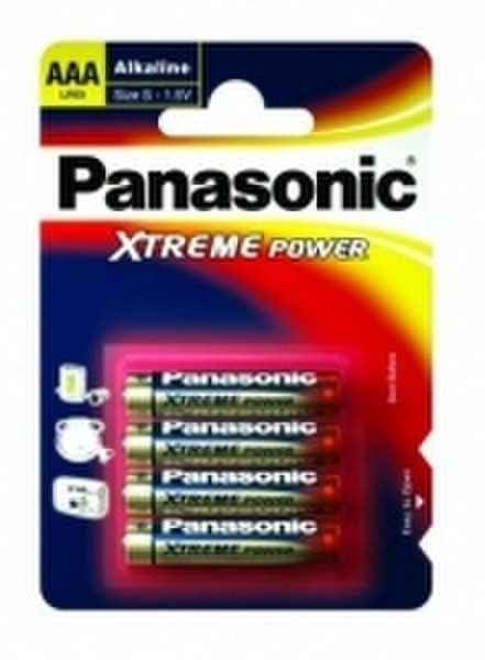 Panasonic Xtreme Power LR03 (4 pack) Щелочной 1.5В батарейки