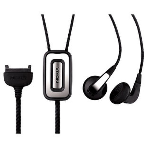 Nokia HS-31 Binaural Wired Black,Silver mobile headset