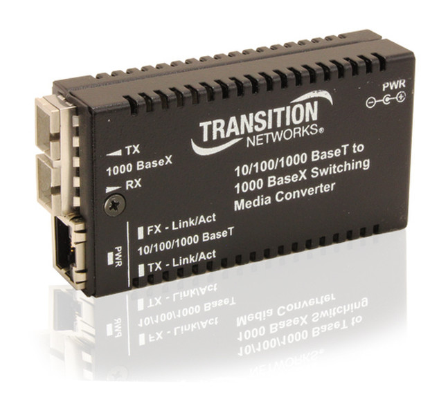 Transition Networks M/GE-PSW-LX-01(101) 1000Mbit/s Single-mode Black