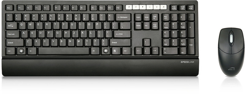 SPEEDLINK Caption 2.4GHz Wireless Deskset RF Wireless QWERTY Black keyboard