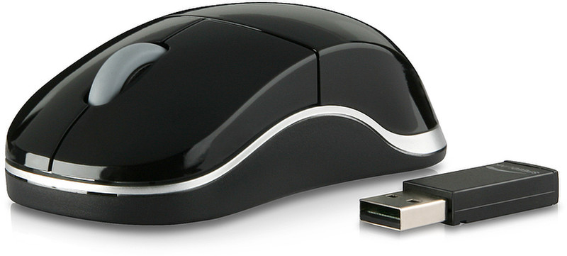 SPEEDLINK Snappy Smart Wireless USB Mouse Беспроводной RF Оптический 1000dpi Черный компьютерная мышь