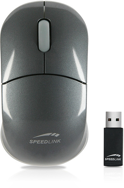 SPEEDLINK Snappy Smart Wireless USB Mouse, grey RF Wireless Optical 1000DPI Grey mice